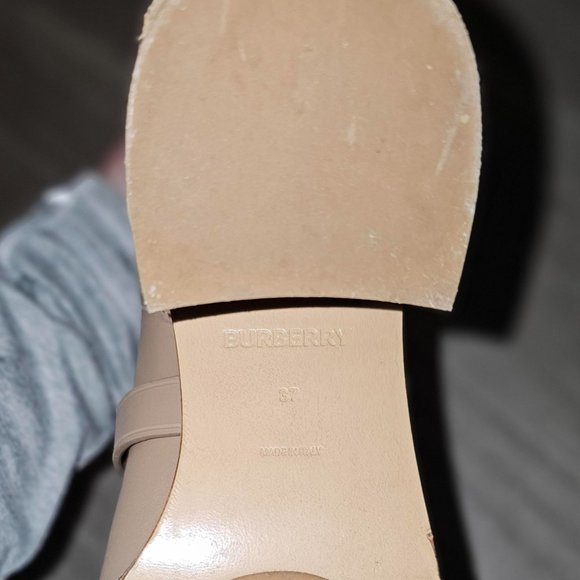 Burberry Pryle House Check Leather Ankle Boots Beige US Womens Size 6.5/7 EUS 37 - Picture 5 of 15